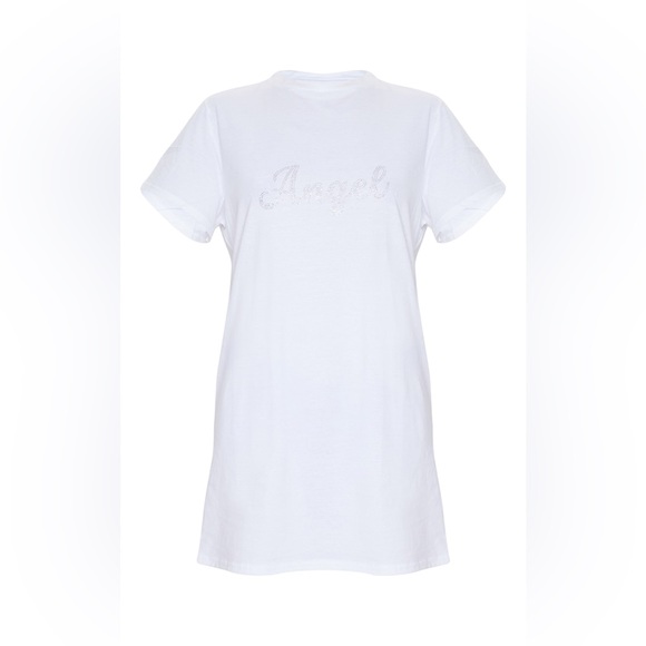 Brand new never worn rhinestone angel t shirt dress from pretty little thing - Picture 4 of 10